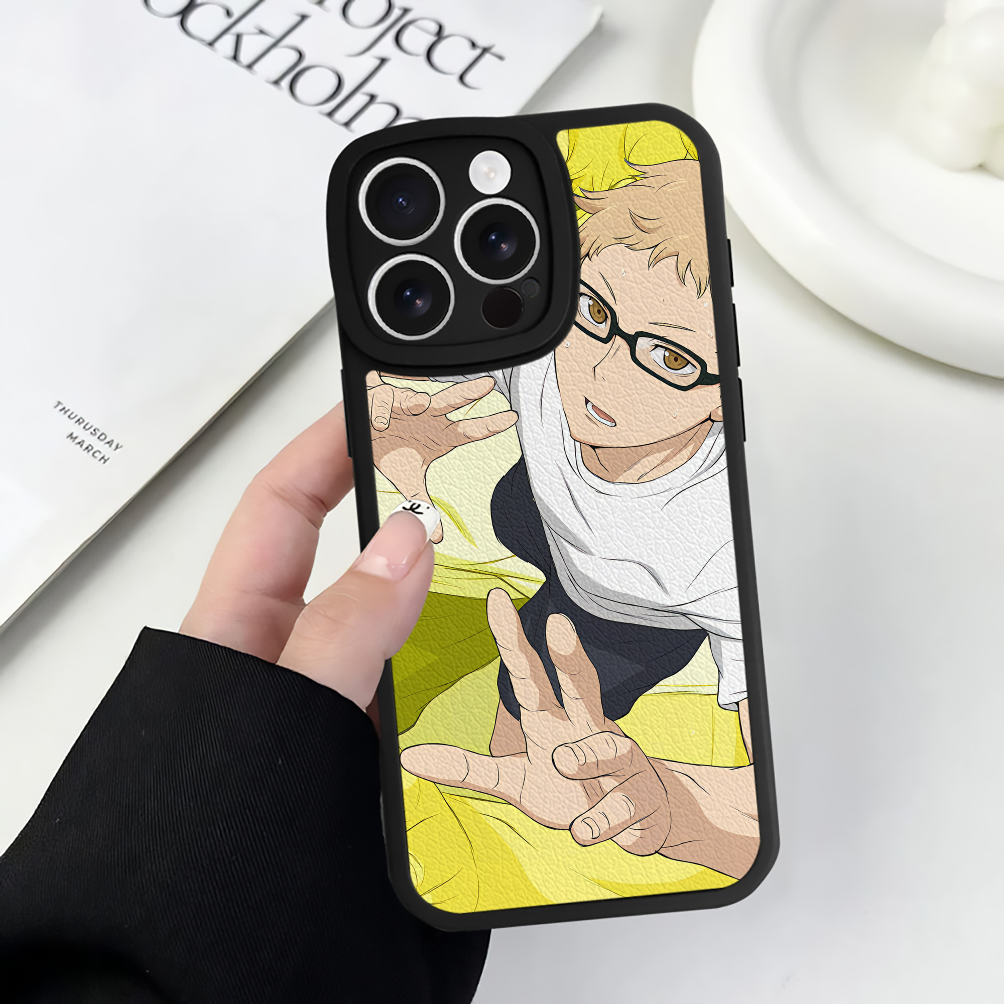 （画像用） ハイキュー!! Haikyu!! 【iPhone 16シリーズ対応】シリコンスマホケース（レザー調） 材質：シリコン